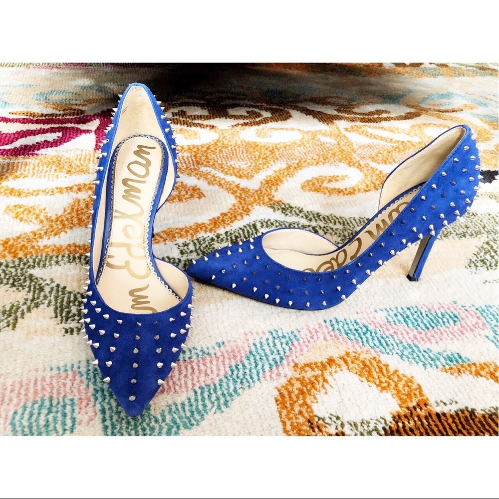 Sam Edelman Studded Blue Hadlee d’Orsay Pumps